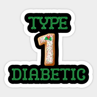 Diabetes Christmas Cookie l Type 1 Diabetic Sticker